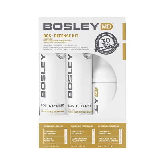 BosleyMD 3-Step Hair Thickening Kit with Color Safe DHT-Inhibiting Hair Shampoo, 3-Piece