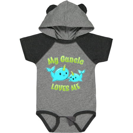 

Inktastic My Guncle Loves Me- Cute Narwhal Gift Baby Boy or Baby Girl Bodysuit