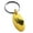 Gold, variant on Stainless Steel Flaming Heart Engraved Small Oval Charm Keychain Keyring