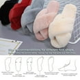 thumbnail image 2 of Ginisom Women's Fuzzy Slippers Cross Band Fluffy Open Toe House Slide Slipper, 2 of 6