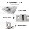 thumbnail image 3 of CRAFTHROU 1Pack Spring Lock Stainless Steel for Home Security Simple Structure 1.7x1.8x1.2in, 3 of 5