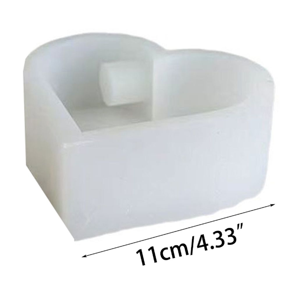Oasiva Heart Candle Holder Mold for Making Candle Holder Ornament, Epoxy Resin Casting