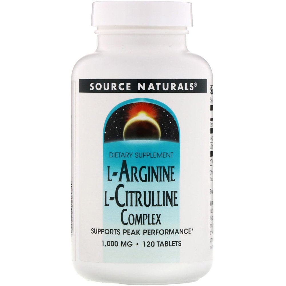 Source Naturals LArginine LCitrulline Complex, 1,000 mg, 120 Tablets