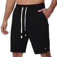 thumbnail image 2 of Men's Cotton Shorts Casual Elastic Waist Drawstring Summer Beach Vacation Yoga Golf Shorts with Zipper Pockets, 2 of 7