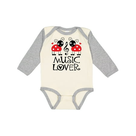 

Inktastic Ladybug Music Lover Gift Baby Girl Long Sleeve Bodysuit