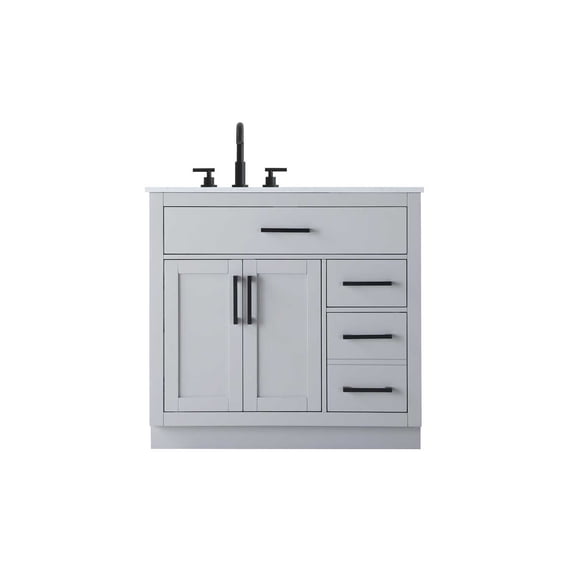 Elegant Kitchen and Bath Alden 36 inch Single Bathroom Vanity in Grey