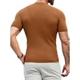 thumbnail image 3 of Men Short Sleeved Slim Funnel Neck Knit Pullover Tops, 3 of 5