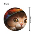 thumbnail image 3 of Disketp Animal Cat Small Mouse Pad 7.9x7.9 Inches,Washable Round Mousepad For Office Laptop Computer,Non-Slip Rubber Base Mouse Pads For Wireless Mouse, 3 of 9