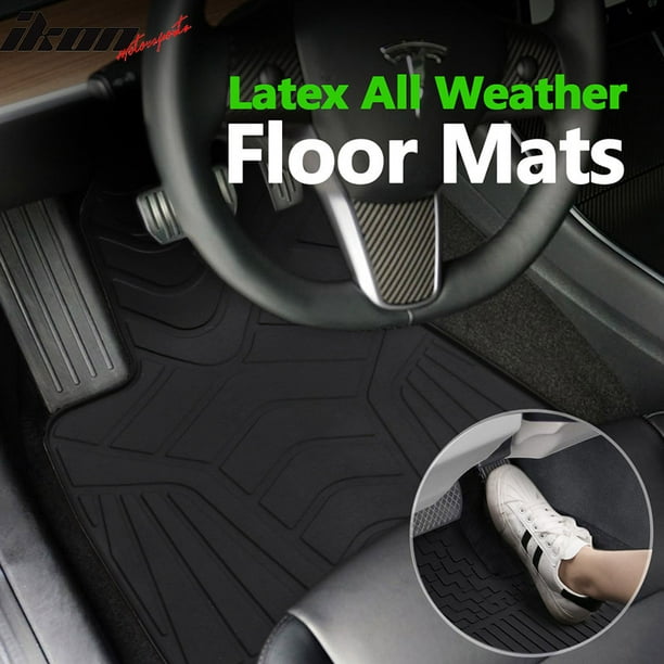Compatible With 17 19 Tesla Model 3 Latex All Weather Floor Mat