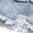 thumbnail image 4 of NAISIBABY Girls Ripped Denim Shorts, High Rise Fshion Casual with Pockets Kids Summer Jean Shorts Light Blue Size 14, 4 of 7