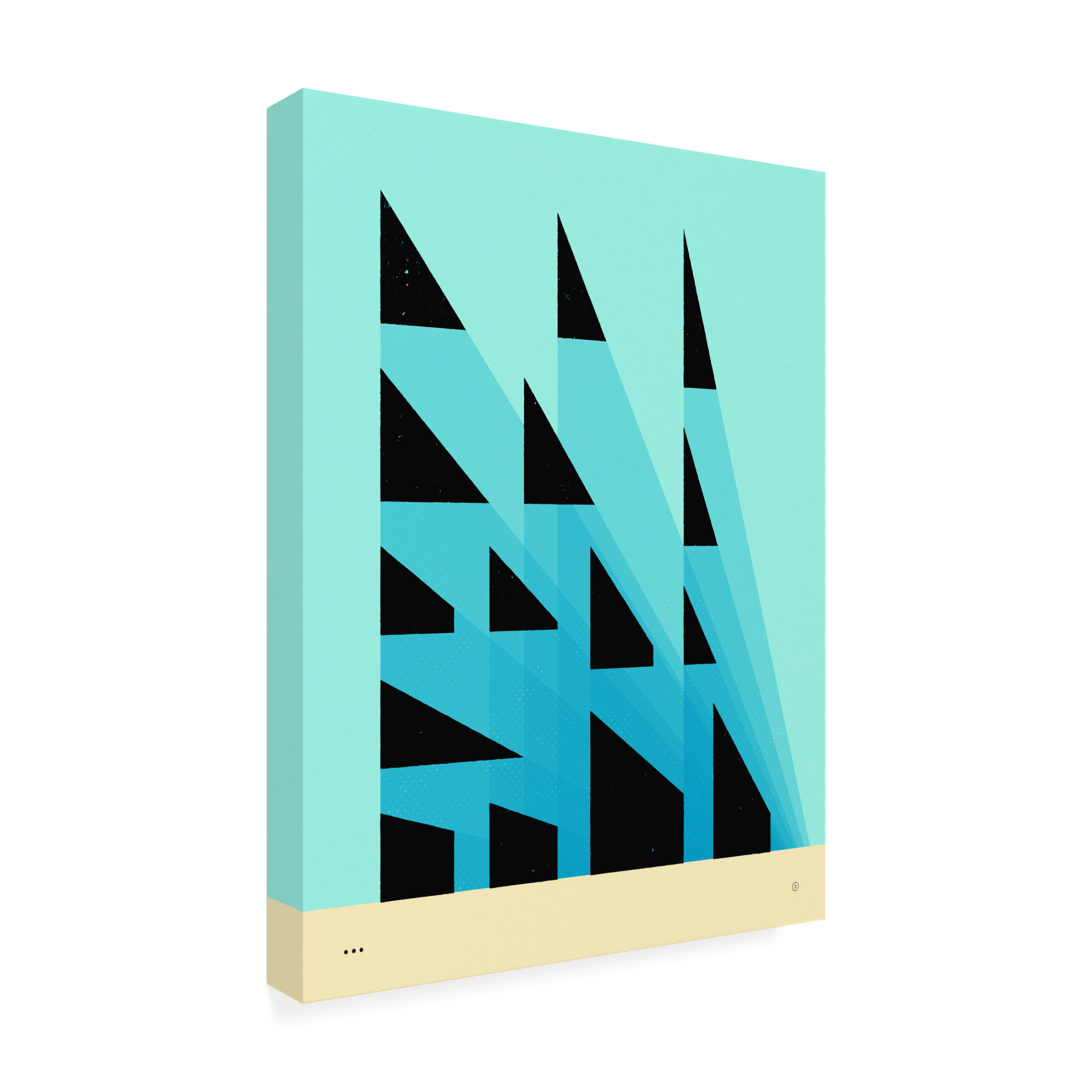 Trademark Fine Art Jazzberry Blue Perspectives 3 Canvas Wall Art