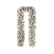 Indoor Christmas Decorations, Christmas Flocked Pines and Holly Decorative Vines Christmas Garland