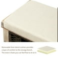 thumbnail image 4 of Rustic Storage Bench with 3 Removable Rattan Baskets - Entryway Bench with Detachable Cushion, 4 of 9