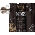 thumbnail image 5 of Coffee Kitchen Valances for Windows,Modern Coffee Theme Vintage Farmhouse Style Brown Artistic Window Treatment Valance Rod Pocket Curtain for Home Decor 54x18inch, 5 of 5