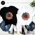 thumbnail image 2 of America Sunflower Shirt, USA Flag Flower T Shirt, Gift For American, 4th Of July Flag Graphic T-Shirt, Freedom TShirt, Independence Shirt, 2 of 4