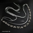 thumbnail image 5 of HONMEET Golden Bridal Sash Belt Elegant Wedding Waistband for Bride and Bridesmaids Accessories, 5 of 8