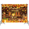 thumbnail image 2 of Happy Fall Y'all Beautiful Backdrop Autumn Thanks Giving Harvest Photography Background Polyester, Fall Maple Leaf Pumpkin Holiday Wood Board Birthday Baby Shower Bridal Shower Wedding Party Banner, 2 of 5