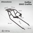 thumbnail image 2 of Parrilla para Moto Mach 250Z Grafito Negro M, 2 of 4