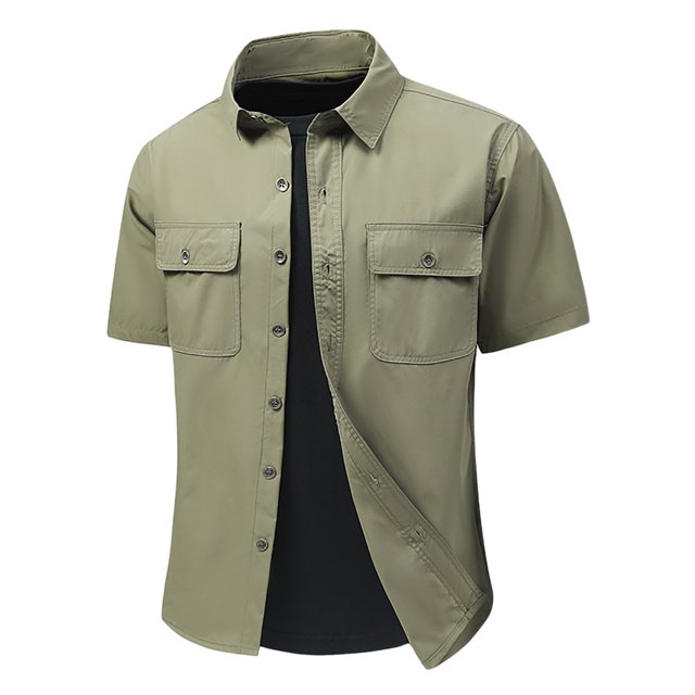 Men's Casual Slim Fit Shirts With Button Pocket For Everyday Wear Perfect For Spring And Summer