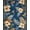 Blue, Pattern 4, variant on ODIKA Whimsical Rig Print Jungle Wildlife Foliage Border Dinosaur Moth Easy Care Kids Safe for Small Living Room, Playroom, Bedroom