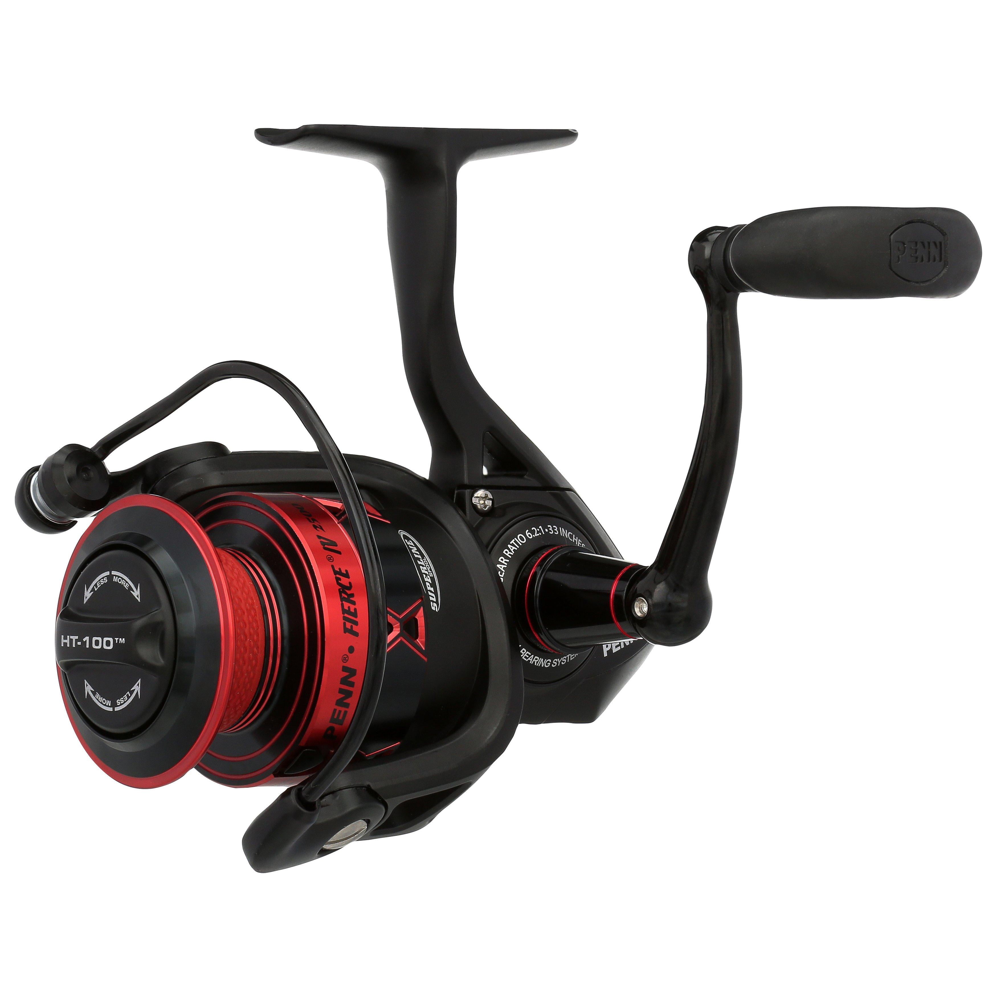 (2 pack) PENN Fierce IV 2500 Spinning Fishing Reel, Full Metal Body, HT-100 Carbon Fiber Drag System
