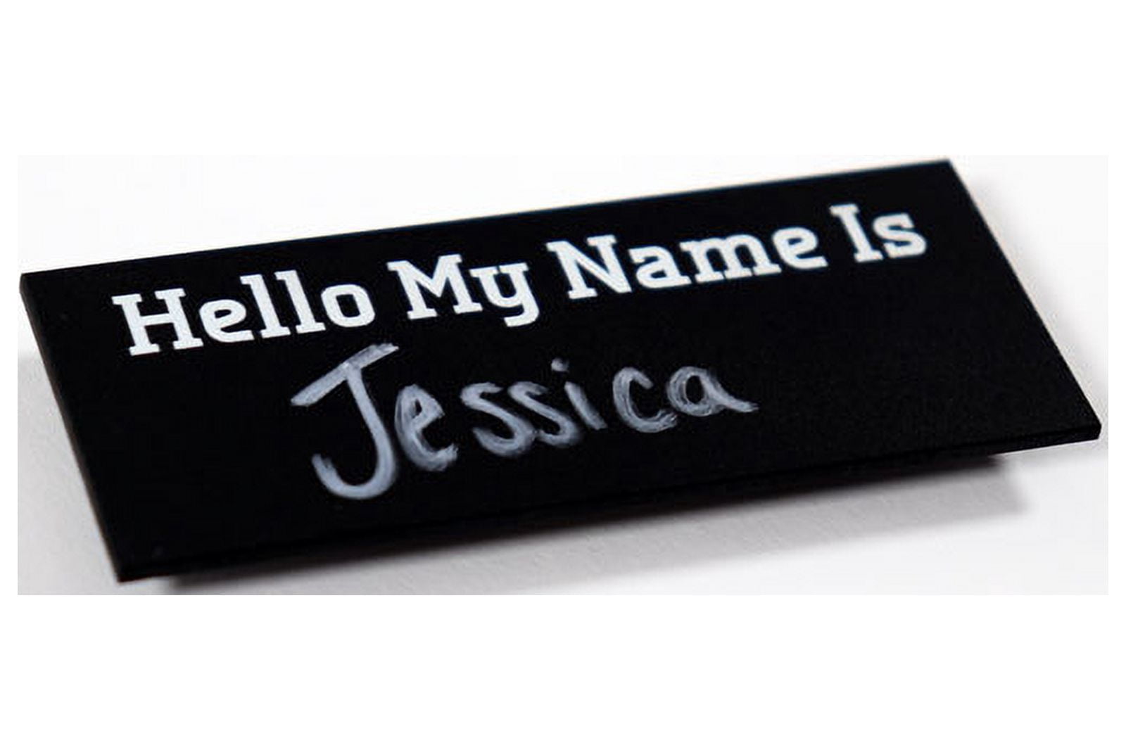 My Badge Design, 1"in x 3"in Chalkboard Name Badge Kit with Magnet Back, 25 pack