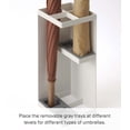 thumbnail image 3 of Yamazaki Home Compact Umbrella Stand, White, Steel,  Holds 4 umbrellas, No Assembly, 3 of 6
