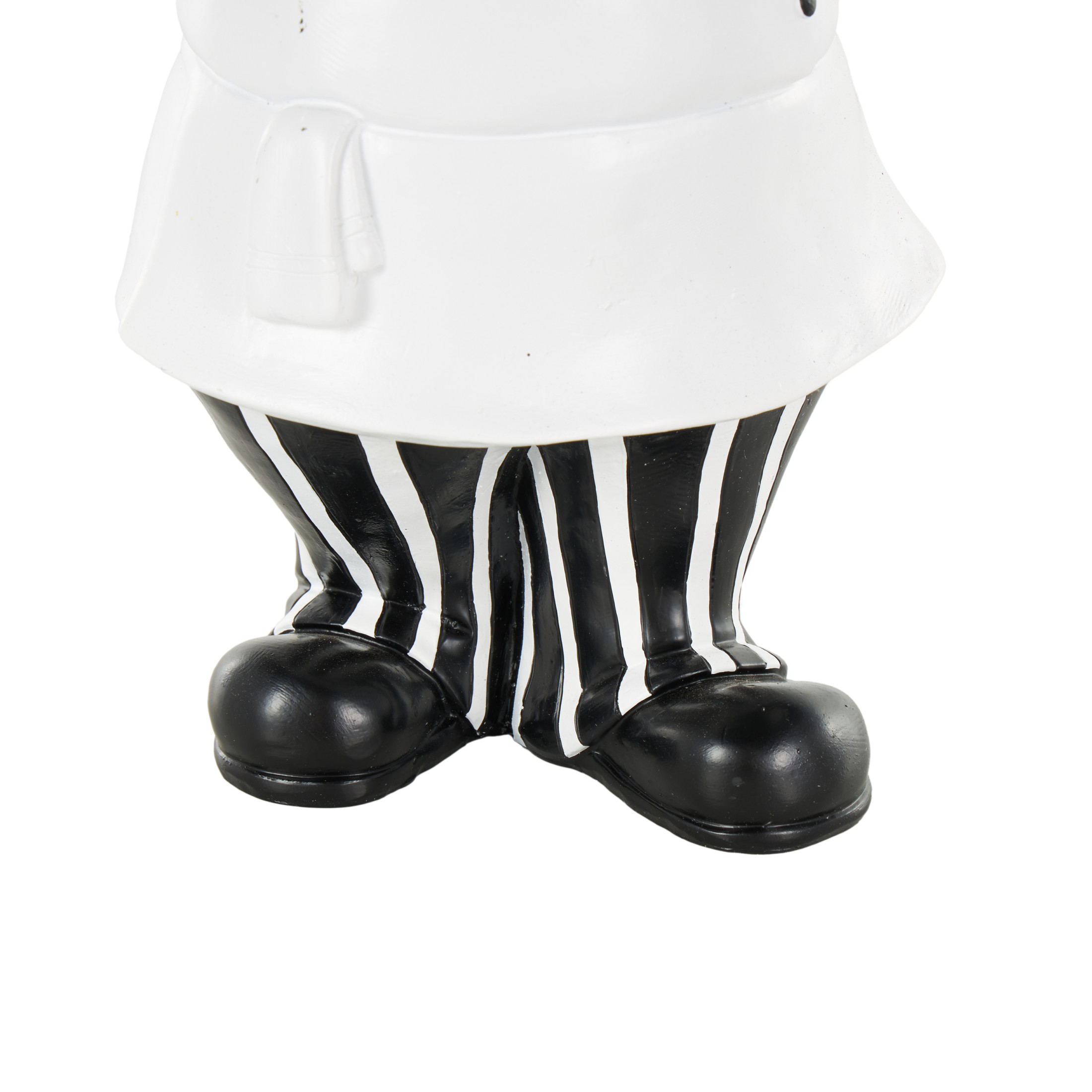 6" x 13" White Polystone Kitchen Decorative Figurine Chef Sculpture with Welcome Sign, by DecMode