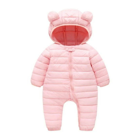 XBASW Infant Baby Winter down Jumpsuit for Girls Boys Hooded Snowsuit Lightweight Puffer Bodysuit Jacket 3M-18M