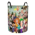 thumbnail image 2 of Phineas And Ferb Laundry Hamper Basket with Handles, Lightweight Storage Basket Toy Organizer Dirty Laundry Basket Waterproof for College Dorms, Bedroom, Bathroom, 2 of 7