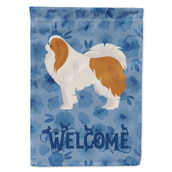 Carolines Treasures CK6004GF Japanese Chin 1 Welcome Flag Garden Size Small multicolor