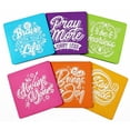 thumbnail image 1 of Inkdotpot Ensemble de 6 sous-Verres Faciles à Nettoyer 4-Zoll SquareCoasters Base en Cork-Réutilisable - Citations, 1 of 8