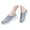 Grey, variant on Womens Mesh Mules Slip on Shoes Backless Sneakers Knit Flats Running Walking Tennis Shoes