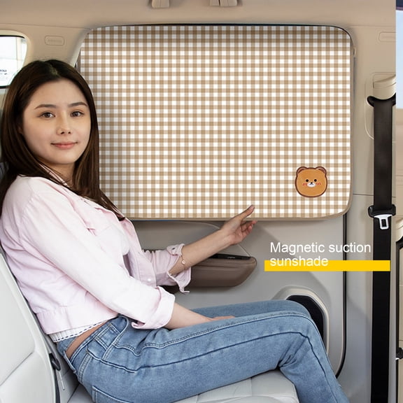 Mdesiwst Car Window Sunshade Magnetic Heat Insulation Anti-translucent UV Protection Car Side Window Sun Shade Curtain Vehicle Supplies