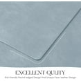 thumbnail image 5 of Vinyl Placemats Set of 8-12 X 17 Inch - Faux Leather 100% Waterproof Oil-Proof Wipeable PU Place Mats, Heat Resistant Reversible Table Mats for Kitchen, Dining, Outdoor (Sky Blue), 5 of 13