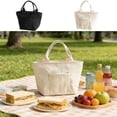 thumbnail image 1 of Bolsa térmica reutilizable para bolsa térmica aislante, fiambrera térmica de lona con forro de aluminio, portaalimentos portátil impermeable y fácil de limpiar para viajes de picnic en la oficina, 1 of 8