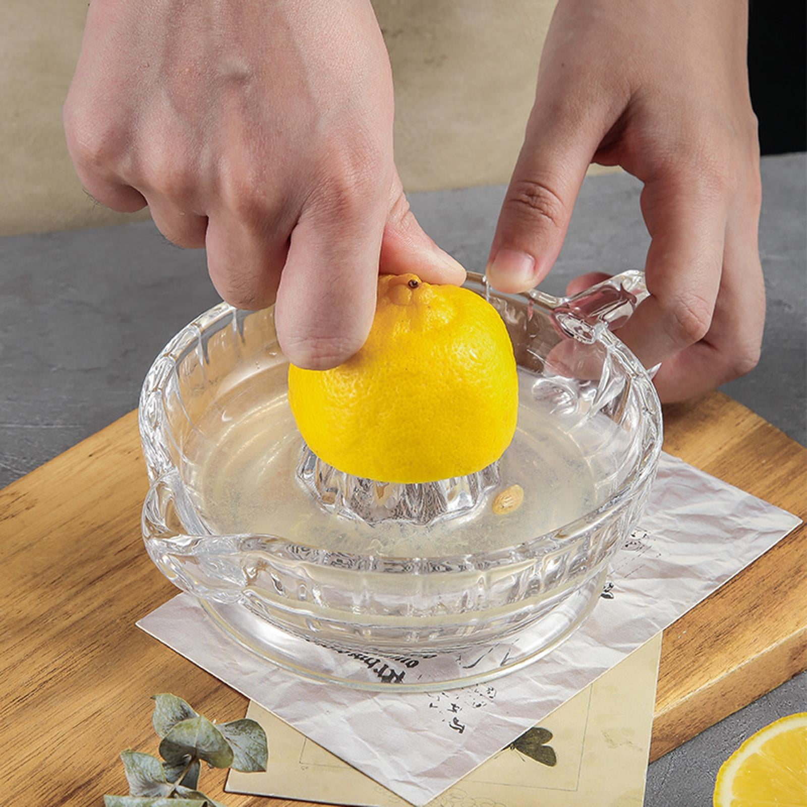 Shangren Glass Manual Lemon Juicer Orange Squeezer Juice Extractor Fruit Juicer Cocktail Clear 17cm X 7.3cm