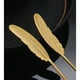 thumbnail image 4 of Cucharas de sopa Cuchara y tenedor de pluma de acero inoxidable Tenedor de fruta para el hogar Cuchara de café Postre Juego de cuchara y tenedor de acero inoxidable 304 (2 piezas) Cuchara y tenedor, 4 of 6