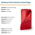 thumbnail image 5 of McKesson infectious Waste Bags - Star-Sealed Bottom, 0.63 mil - Red, 30 gal - 33 gal Capacity, 31 in x 41 in, 250 Ct, 5 of 6