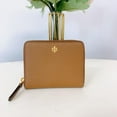 thumbnail image 2 of Tory Burch Women's Emerson Saffiano Leather Zip Around Small Wallet (Moose), 2 of 6