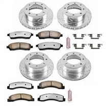 PowerStop Front and Rear Z36 Truck & Tow Carbon-Fiber Ceramic Brake Pad and Drilled and Slotted Rotor Kit Fits: FORD Select Models K1906-36