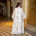 thumbnail image 6 of Women Muslims Dress Middle East Dress Full Length Dress Middle East Robe Long Sleeves Embroidered Robe Dress, 6 of 21