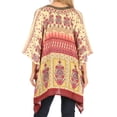 thumbnail image 2 of Sakkas Aymee Women's Caftan Poncho Cover up V neck Top Lace up With Rhinestone - TM97-Multi - One Size Regular, 2 of 5