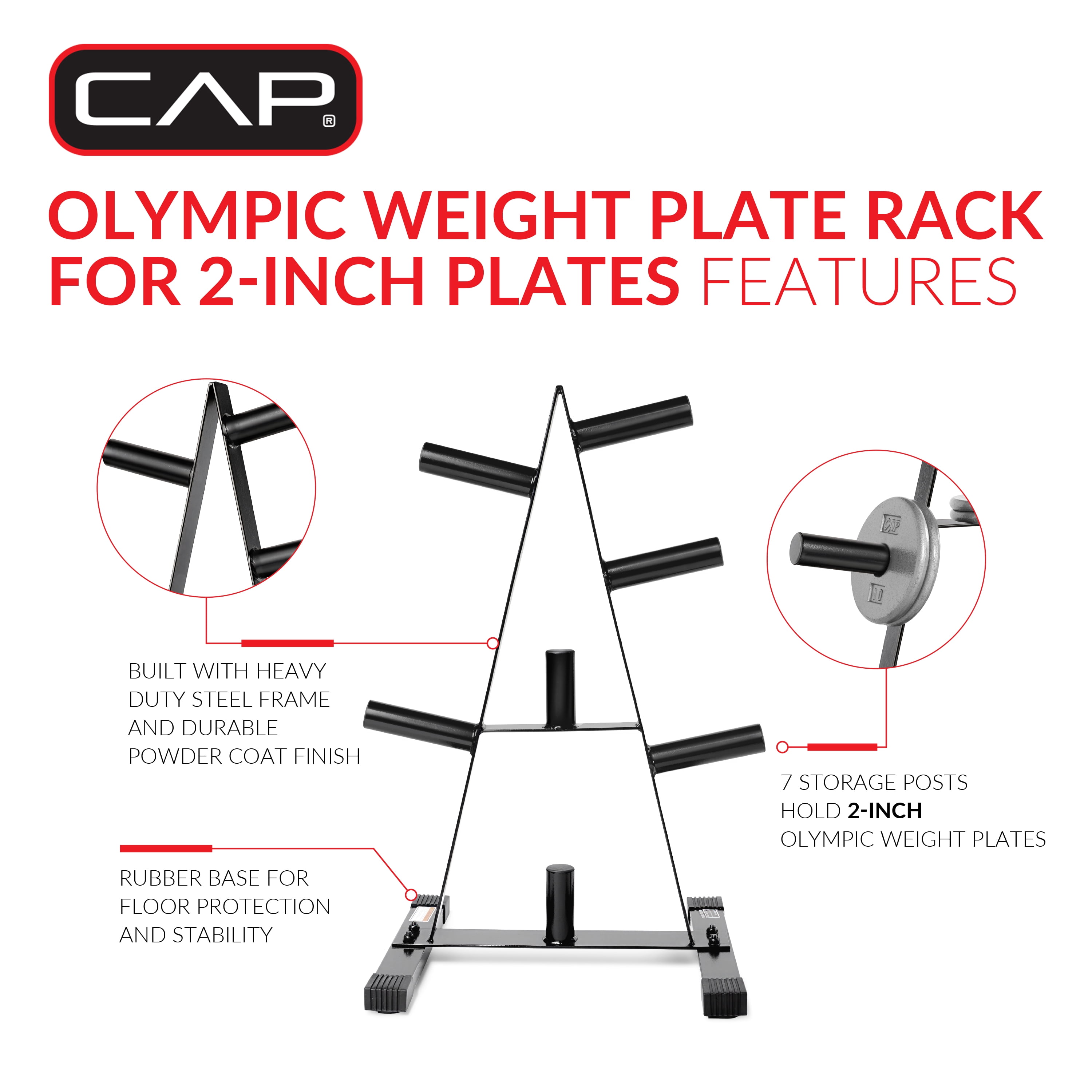 CAP Barbell Olympic Plate Tree Rack