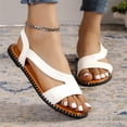 thumbnail image 4 of NOKIO Casual&nbsp;Slippers for Women Casual Flat Sandals Beach Sandals Hollow Casual Slippers Dressy Summer Flat Shoes Retro Sandals, 4 of 6