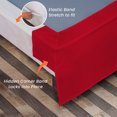 thumbnail image 3 of Dee's Collection Magic Bed Skirt 16 Inch Drop Length 100% Microfiber Fabric Pleated Split Corners (Full-Blood Red), 3 of 6