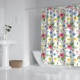 thumbnail image 2 of Pioneer Flower Floral Print Pattern Shower Curtain 72"x72", Bathroom Decorative Shower Curtain Set with 12 Hooks, Waterproof Washable, 2 of 6