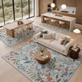 thumbnail image 4 of GENIMO 2'x3' Area Rug, Washable Non Slip Soft Floral Indoor Door Mat for Entryway Kitchen Laundry Room, Dusty Blue, 4 of 10