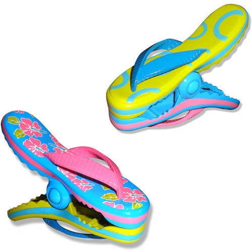 Beach, Set of two Beach Towel Holders Flip Flop BocaClips by O2COOL Clips 