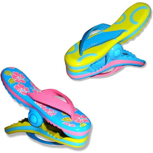 O2COOL Flip Flop Beach Towel Boca Clips (2 Clips)
